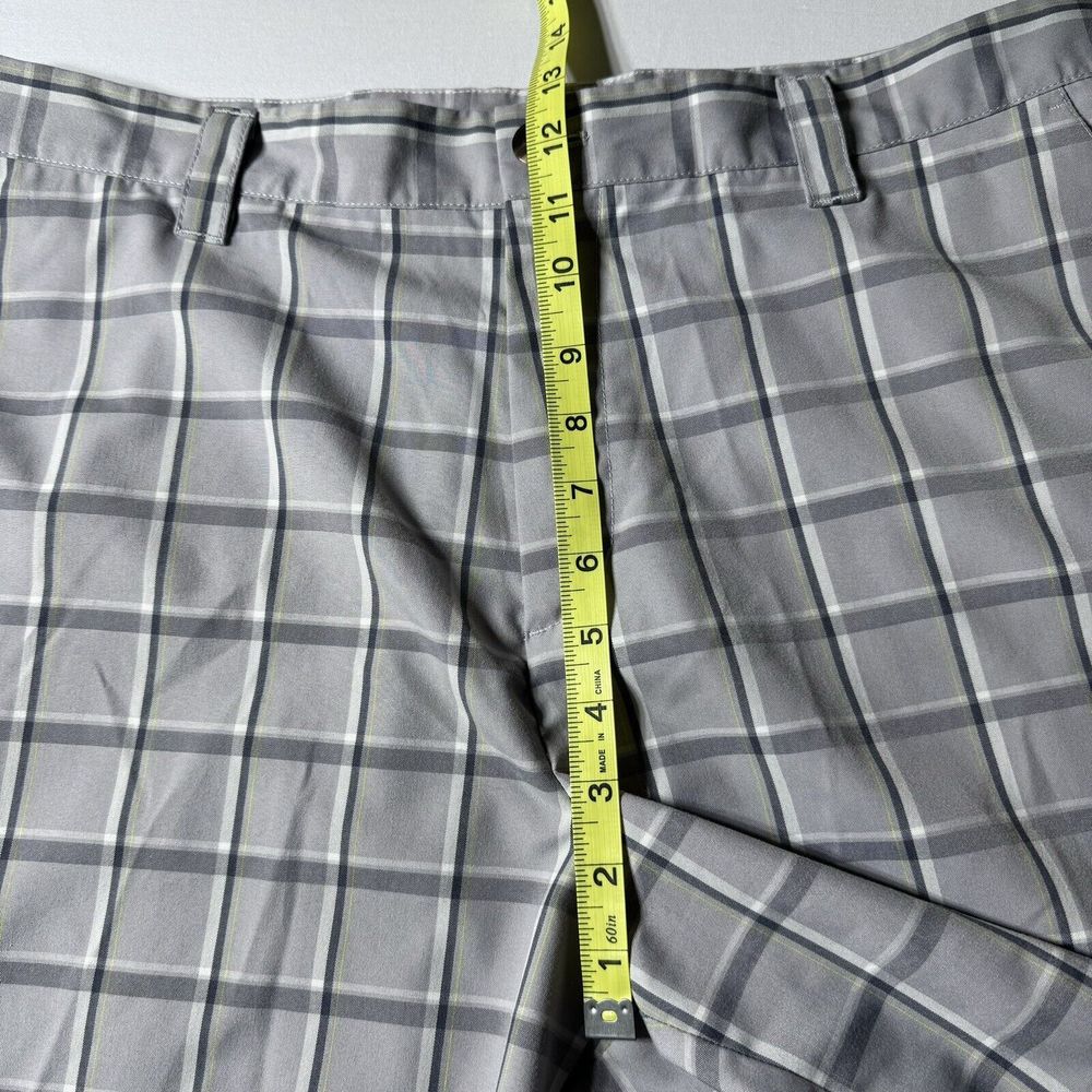 Adidas Shorts Mens 36 Gray Plaid Golf Preppy - Picture 15 of 16